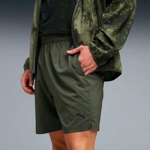 Train All Day Men's 7" Woven Training Shorts, Dark Olive, extralarge-IND